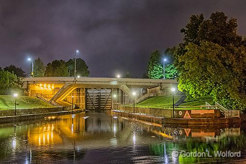 Rideau Canal At Night_34893-902.jpg - Photographed along the Rideau Canal Waterway at Smiths Falls, Ontario, Canada.